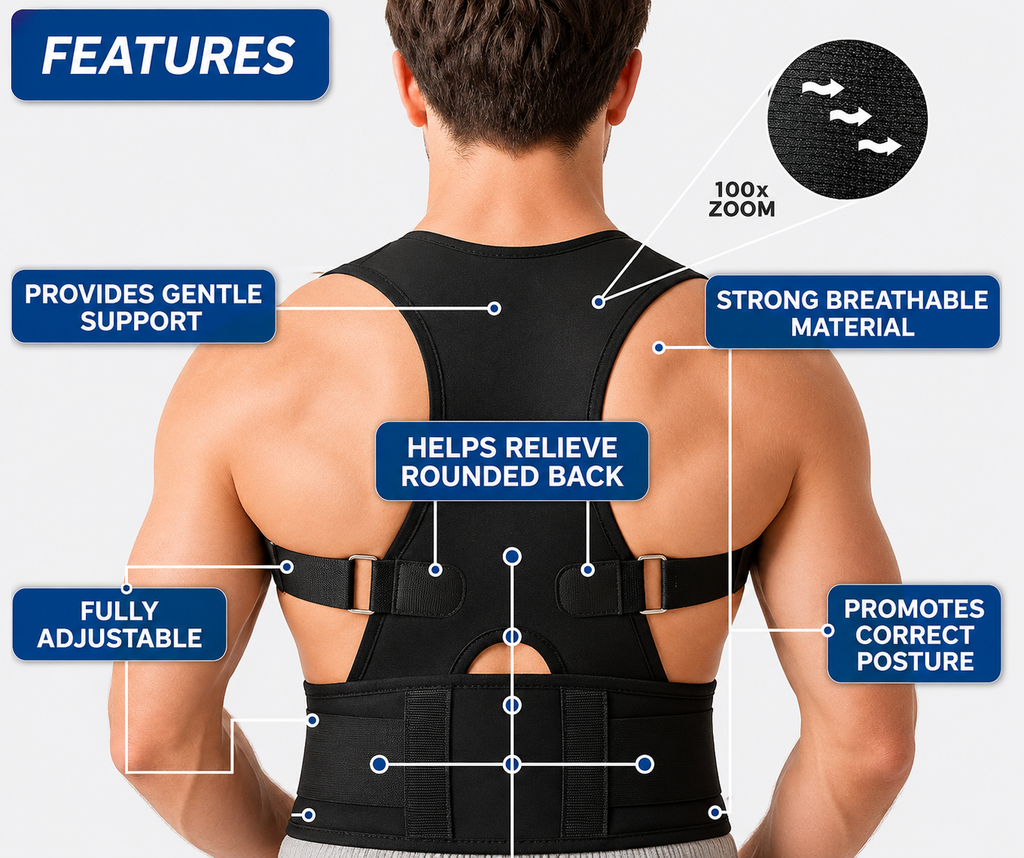 Comfortable Unisex Posture Corrector Belt for Better Posture