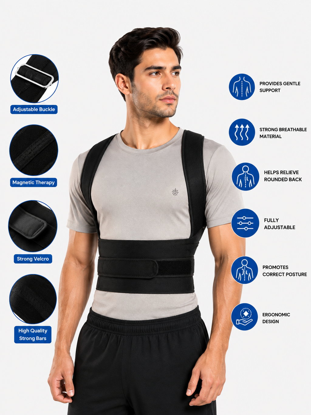 Comfortable Unisex Posture Corrector Belt for Better Posture